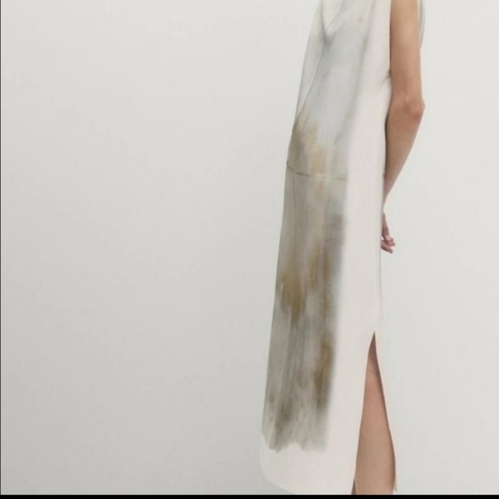 New Massimo Dutti Linen Blend Midi Dress - Picture 16 of 16
